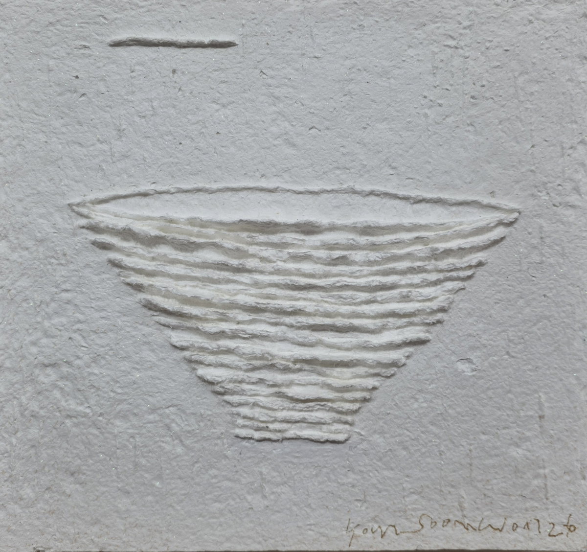 [無我  27&times;24cm  media on hanji Relief 2024]