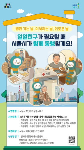 아플 때, 이사할 때, 외로울 때&hellip;서울시 1인가구 '동행서비스'