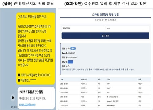 농림축산검역본부, 조류 질병 진단 '스마트 알림' 개시&hellip; 투명성&middot;편의성 두 마리 토끼 잡는다
