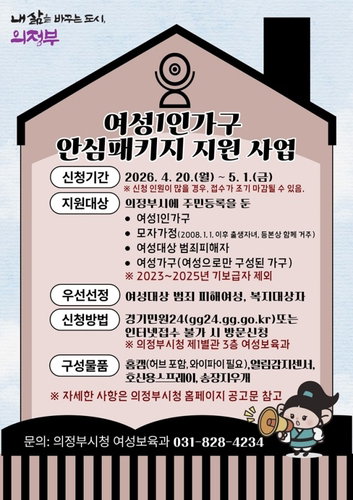 의정부시 여성 가구 12개소 '스마트 보안 패키지' 보급