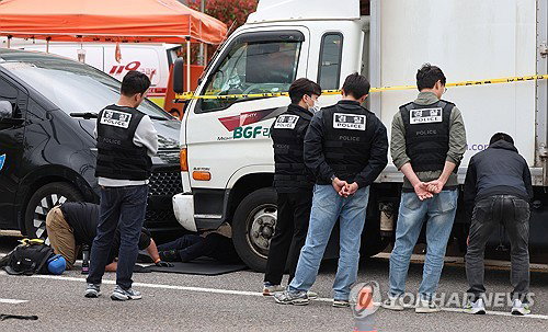진주 물류센터 집회 현장 2.5t 화물차 돌입 조합원 1명 사망 2명 부상