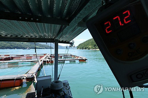 한반도 표층 수온 상승 폭 1.6도 기록 전 지구 평균 대비 2배 가속