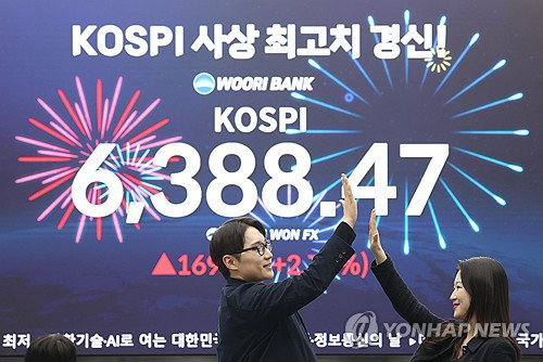 6380선 돌파 사상 최고치 경신