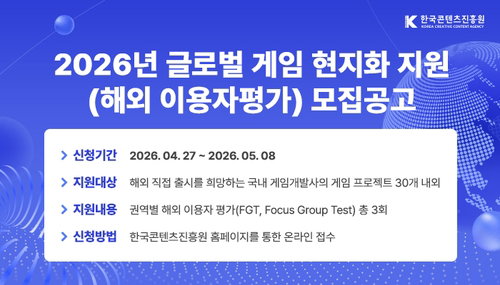 K-게임 해외 진출 가속화, 콘진원 5개 권역 FGT 프로그램 가동