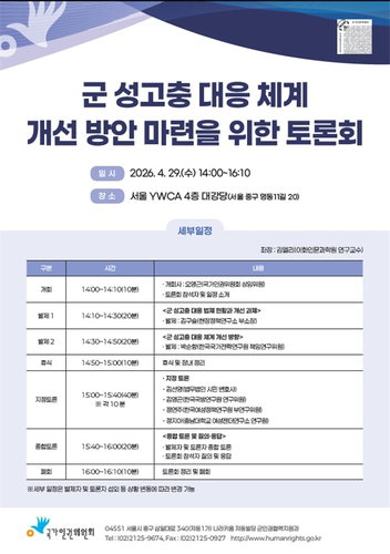국가인권위, 군 성고충 대응 체계 개선 토론회 개최 | 실태조사 기반 제도 개혁 논의