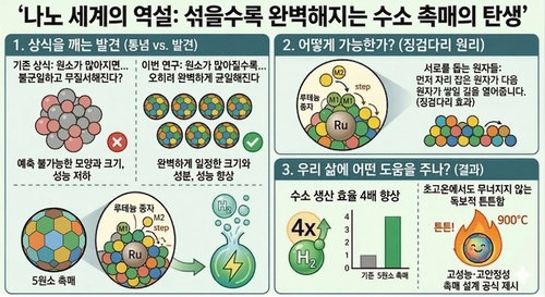 KAIST-스탠퍼드 공동 연구, 수소 생산 효율 4배 증대 차세대 촉매 기술 규명