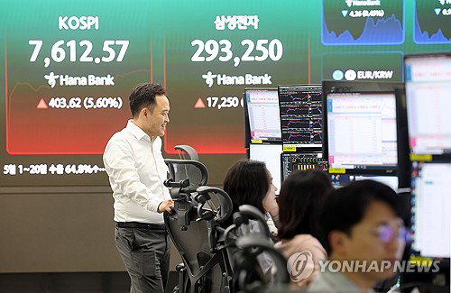 코스피 7,700선 탈환, 트럼프발 중동 훈풍에 삼성 노사 합의까지 '겹호재' 급반등
